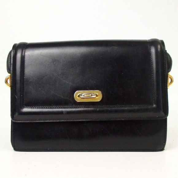 BALLY Black and gold Shoulder Bag Leather - Picture 2 of 6